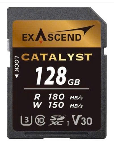 Thẻ nhớ SDXC Exascend Catalyst 128GB Class 10 V30 U3 UHS-I upto 180MB/s EX128GSDU1- Bảo hành 5 năm