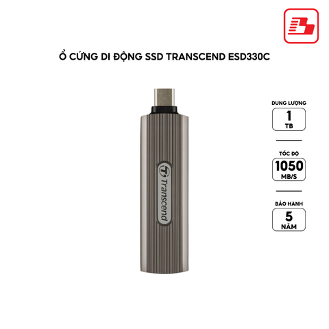 Ổ cứng di động SSD Transcend ESD330C 1TB 1050MB/s TS1TESD330C - Bảo hành 5 năm