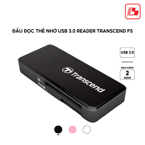 Đầu đọc thẻ nhớ USB 3.0 Reader Transcend TS-RDF5K (đen) - Bảo hành 2 năm
