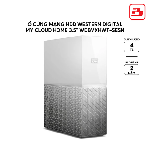 Ổ cứng mạng HDD Western Digital My Cloud Home 3.5 4TB WDBVXC0040HWT-SESN - Bảo hành 2 năm