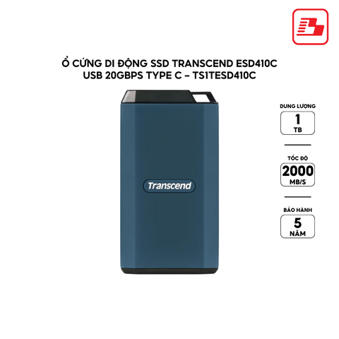 Ổ cứng di động SSD Transcend ESD410C 1TB 2000MB/s TS1TESD410C - Bảo hành 5 năm
