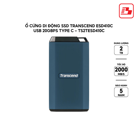 Ổ cứng di động SSD Transcend ESD410C 2TB 2000MB/s TS2TESD410C - Bảo hành 5 năm