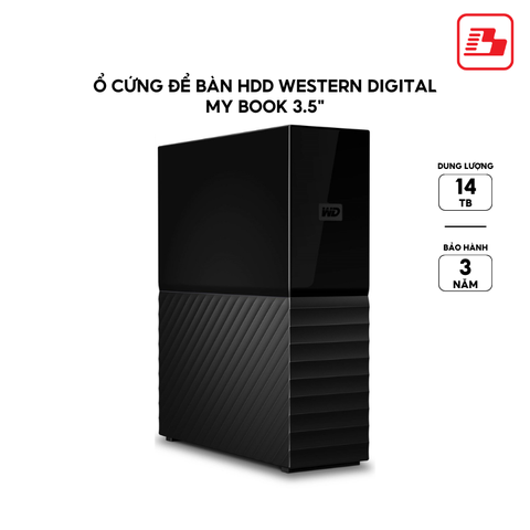Ổ cứng để bàn HDD Western Digital My Book 3.5 14TB WDBBGB0140HBK-SESN - Bảo hành 3 năm