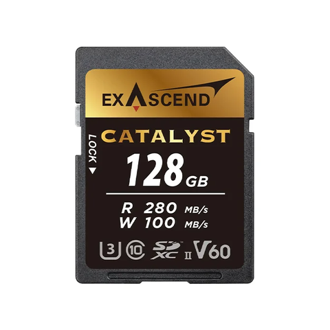 Thẻ Nhớ SDXC Exascend Catalyst 128GB C10 U3 V60 UHS-II upto 280MB/s EX128GSDV60 - Bảo hành 5 năm