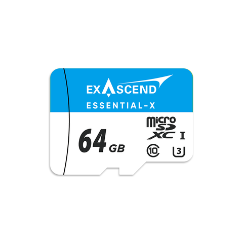 Thẻ nhớ microSDHC Exascend Essential-X 64GB C10, U3 upto 100MB/s ES064GTFU3MP - Bảo hành 5 năm