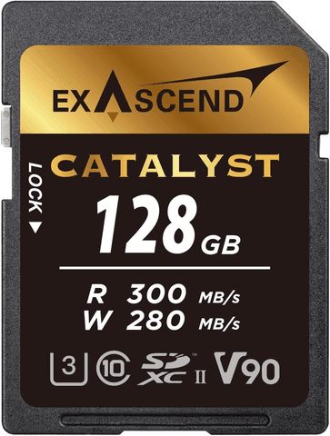 Thẻ Nhớ SDXC Exascend Catalyst 128GB C10 U3 V90 UHS-II SD upto 300MB/s EX128GSDU2 - Bảo hành 5 năm
