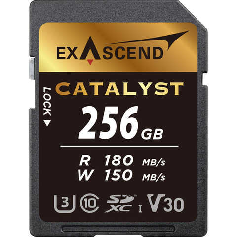 Thẻ nhớ SDXC Exascend Catalyst 256GB Class 10 V30 U3 UHS-I upto 180MB/s EX256GSDU1- Bảo hành 5 năm