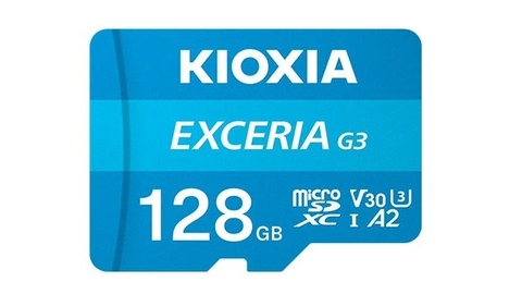 Thẻ nhớ MicroSD KIOXIA EXCERIA 128GB C10 UHS-I U3 V30 A2 upto 160MB/s LMEX1L064GG4 - Bảo hành 5 năm