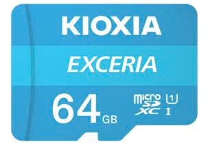 Thẻ nhớ MicroSD KIOXIA EXCERIA 64G C10 U1 upto 100MB/s LMEX1L064GG4 - Bảo hành 5 năm