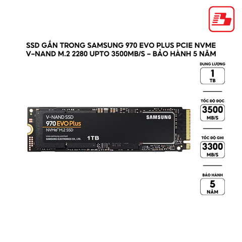 Ổ cứng gắn trong Samsung SSD 1TB 970 EVO PLUS NVME M.2 MZ-V7S1T0BW - Bảo Hành 5 năm