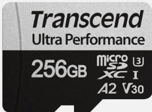 Thẻ nhớ MicroSDXC Transcend USD340S 256GB UHS-I U3 A2 upto 160MB/s TS256GUSD340S-A (kèm adaptor) - Bảo hành 5 năm
