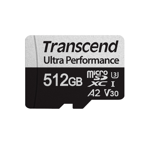 Thẻ nhớ MicroSDXC Transcend USD340S 512GB UHS-I U3 A2 upto 160MB/s TS512GUSD340S (kèm adaptor) - Bảo hành 5 năm