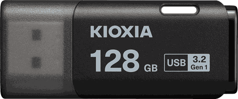 USB 3.2 KIOXIA TransMemory U301 128GB upto 100MB/s LU301K128GG4 Đen - Bảo hành 5 năm