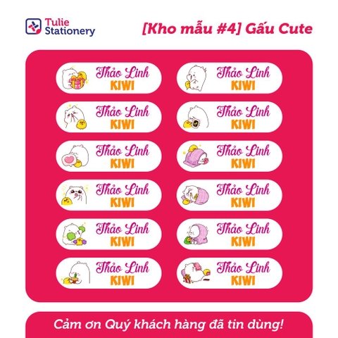 Sticker #4 - Gấu trắng cute