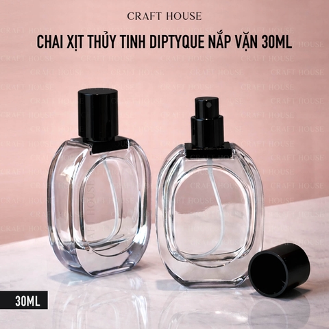 Chai Xịt Nước Hoa Thủy Tinh Diptyque WZ Nắp Vặn 30ml