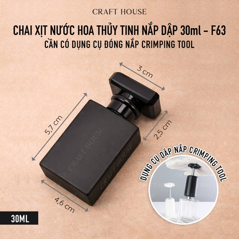 Chai Xịt Nước Hoa Thủy Tinh Nắp Dập Perfume Bottle F63 30ml