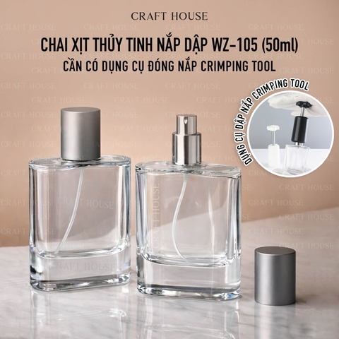 Chai Xịt Nước Hoa Thủy Tinh Nắp Dập - WZ-105 50ml
