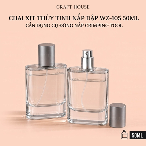 Chai Xịt Nước Hoa Thủy Tinh Nắp Dập - WZ-105 50ml