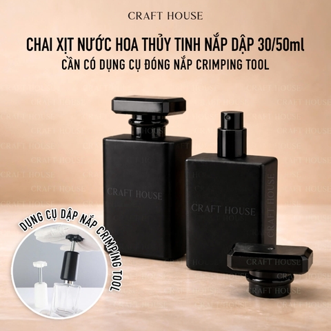 Chai Xịt Nước Hoa Thủy Tinh Nắp Dập Perfume Bottle F63 30ml
