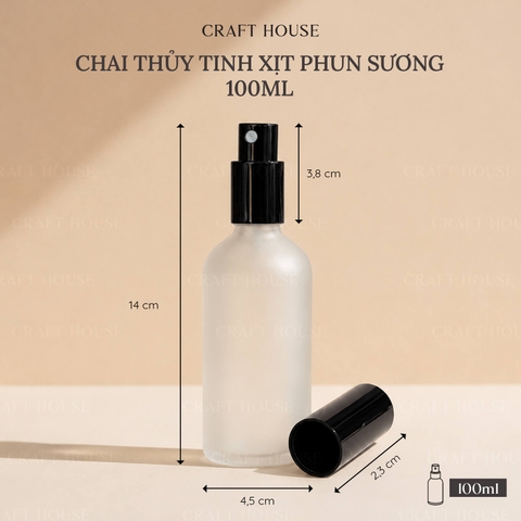 Chai Thủy Tinh Xịt Phun Sương 100ml - Craft House