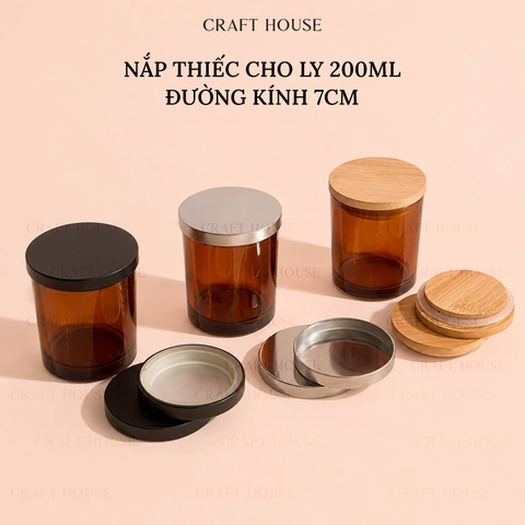 Nắp Ly Làm Nến Thơm Craft House Dành Cho Ly 7oz Đường Kính 7,3cm