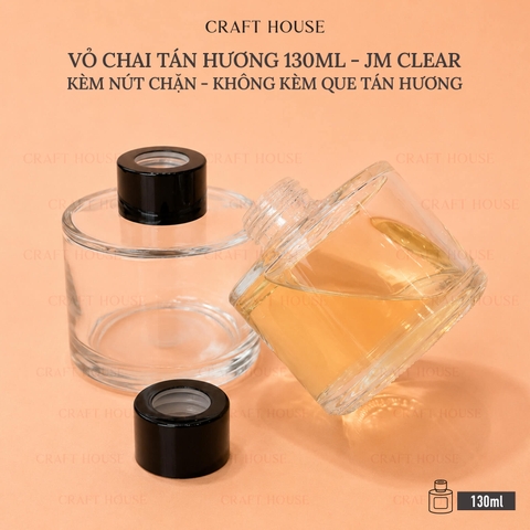 Vỏ Chai Tán Hương Tinh Dầu Kèm Nút Chặn 130ml - JM Clear