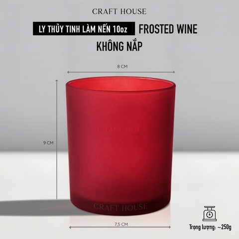 Ly Thủy Tinh Làm Nến Thơm 10oz - Forsted Wine