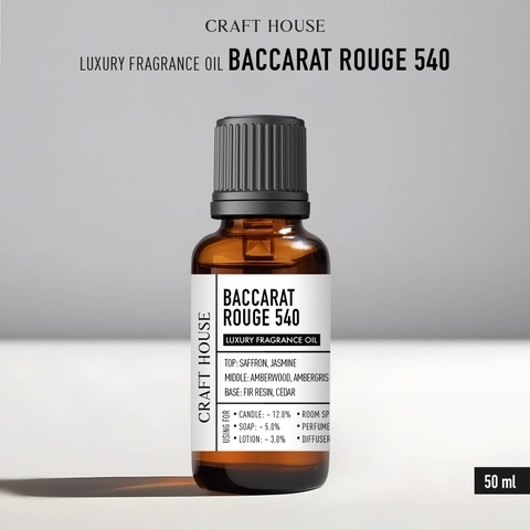 Tinh Dầu Thơm Làm Nến, Tán Hương, Mỹ Phẩm Craft House Luxury Fragrance Oils - Baccarat Rouge 540
