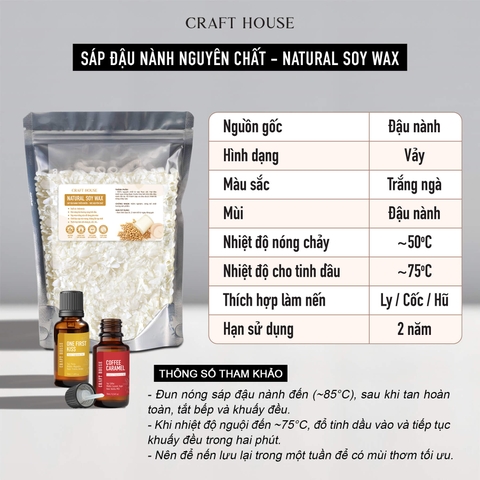 Sáp Đậu Nành Craft House Natural Soy Wax