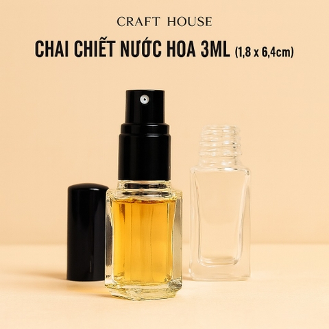 Chai Thủy Tinh Chiết Nước Hoa 3ml