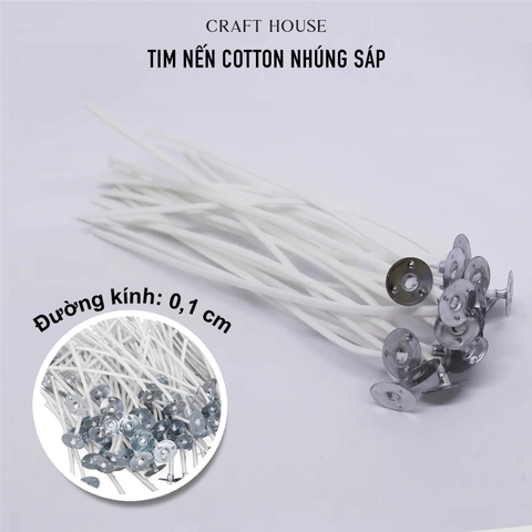 Tim Nến Cotton Hữu Cơ Craft House Tẩm Sáp Đậu Nành