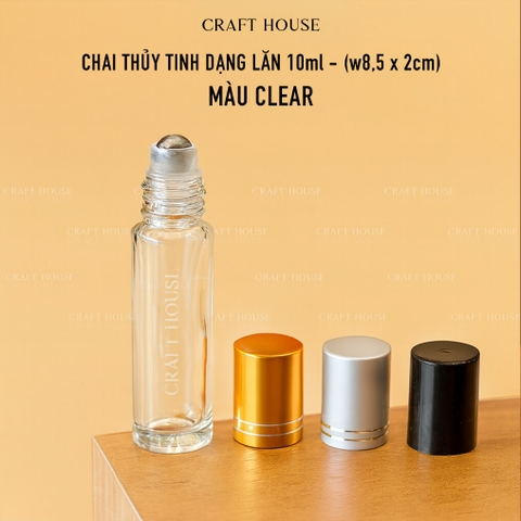 Chai Thủy Tinh Dạng Lăn 10ml - Màu Clear