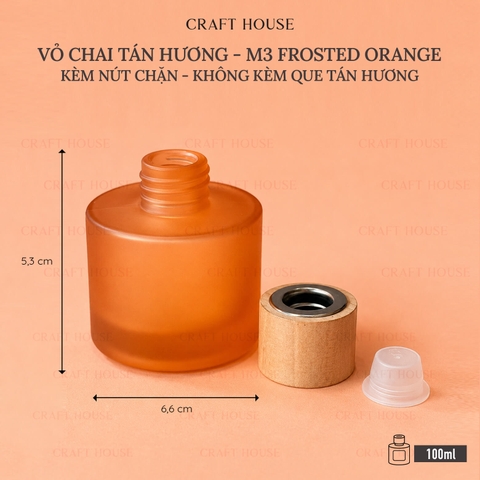 Vỏ Chai Tán Hương Tinh Dầu 100ml M3 - Kèm Nút Chặn