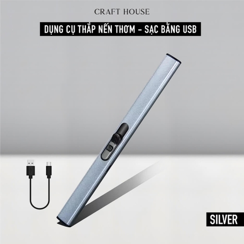 Dụng Cụ Decor Đốt Nến Thơm, Bật Lửa Sạc Bằng USB