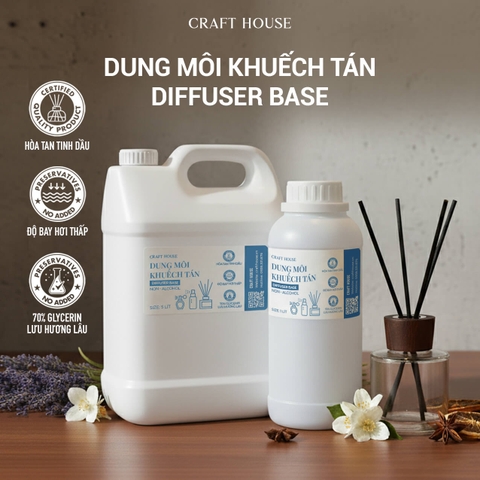 Dung Môi Khuếch Tán, Xịt Phòng Không Chứa Cồn Craft House Diffuser & Spray Non-Alcohol Base