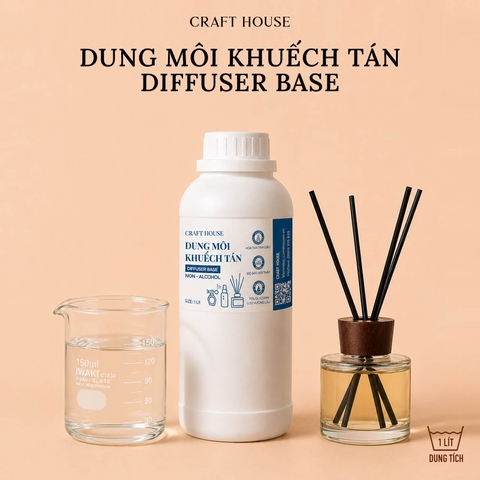Dung Môi Khuếch Tán, Xịt Phòng Không Chứa Cồn Craft House Diffuser & Spray Non-Alcohol Base