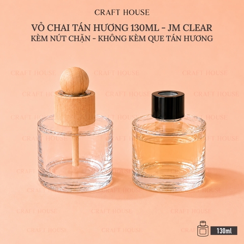 Vỏ Chai Tán Hương Tinh Dầu Kèm Nút Chặn 130ml - JM Clear