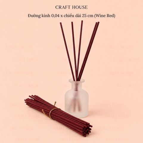 Que Khuếch Tán Tinh Dầu Diffuser Stick 0,04x25 cm - Wine Red