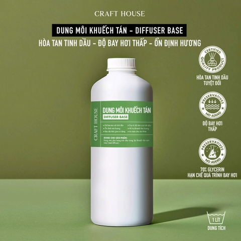 Dung Môi Khuếch Tán, Xịt Phòng Không Chứa Cồn Craft House Diffuser & Spray Non-Alcohol Base