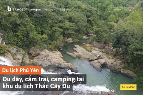 Đu dây, cắm trại, camping tại khu du lịch Thác Cây Đu