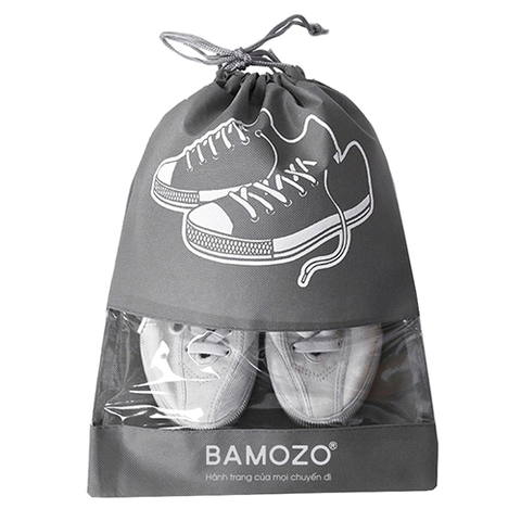 Túi Đựng Giày Dép Dây Rút Bamozo Xám Tiện Dụng Bỏ Vali Du Lịch