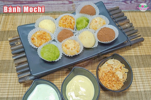 Workshop Học Làm Bánh Mochi Mix Vị + Sốt Matcha, Cacao, Hạnh Nhân, Dừa PVN1343