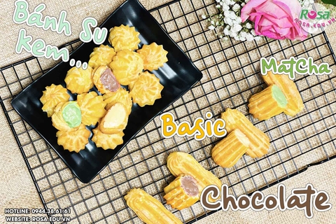 Workshop Học Làm Bánh Su Kem ( Nhân Trà Xanh, Phô Mai, Chocolate) PVN772