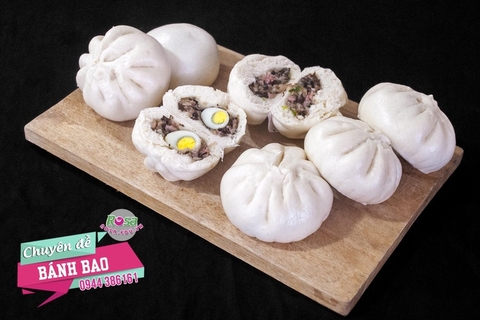 Chuyên đề học làm BÁNH BAO - Nhân đa dạng (trứng muối, trứng cút, nhân dừa, nấm mèo, thịt bằm,...)