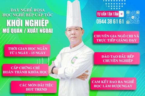 Dịch vụ DẠY BẾP CẤP TỐC - SETUP QUÁN, NHÀ HÀNG, RESORT - Từ 5 đến 7 ngày liên tục