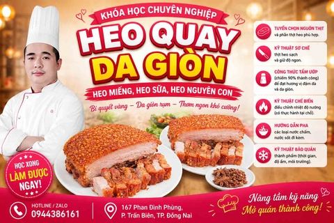CHUYÊN ĐỀ HEO QUAY MIẾNG (Quay Lu, Quay Chảo, Da Giòn) Da Nổ Giòn Mở Quán Quán Kinh Doanh PVN708