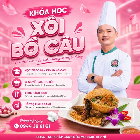 Tổng Hợp Học Nấu Các Món Xôi (Xôi Bồ Câu, Xôi Cua Cà Mau, Xôi Gà, Xôi Mặn, Xôi Đậu,...)
