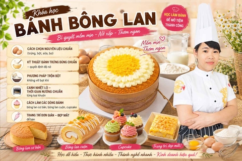 Học cách làm BÁNH BÔNG LAN từ a đến z (Sponge Cake) - Công thức mềm, xốp, không xẹp
