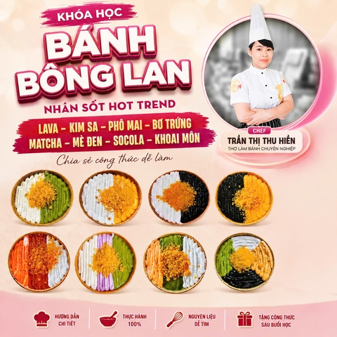 Chuyên Đề Học Cách Làm Bánh Bông Lan & Các Loại Sốt Cao Cấp - Bí Quyết Làm Bánh Mềm Xốp, Kinh Doanh Hiệu Quả
