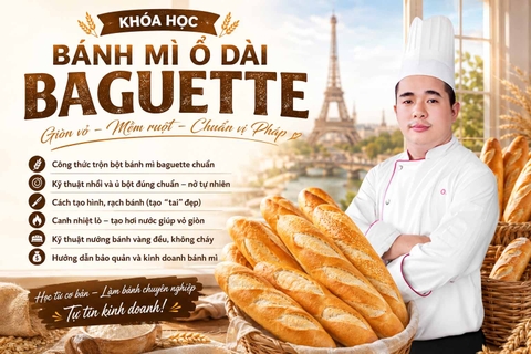 Chuyên đề học làm BÁNH MÌ BAGUETTE - Chia sẻ bí quyết kinh doanh lò bánh mì